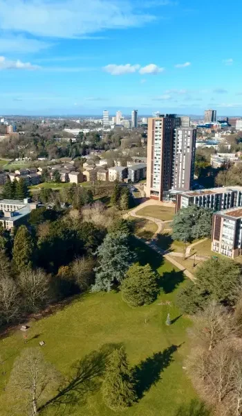 Birmingham University and its surroundings