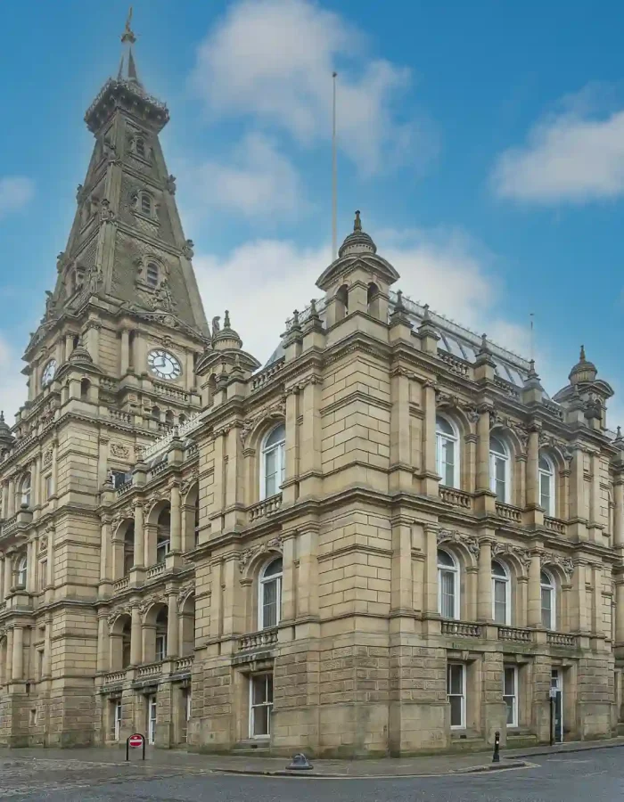 Halifax Town Hall in Calder dale Yorkshire