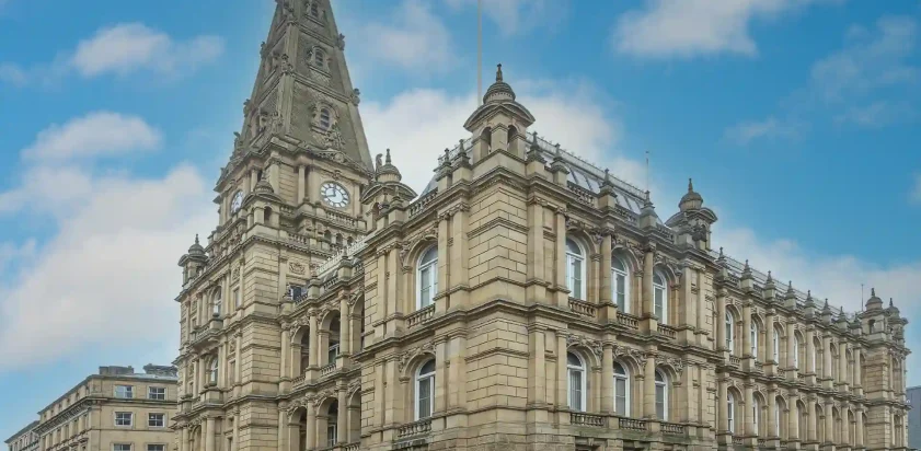 Halifax Town Hall in Calder dale Yorkshire Halifax Town Hall in Calder dale Yorkshire