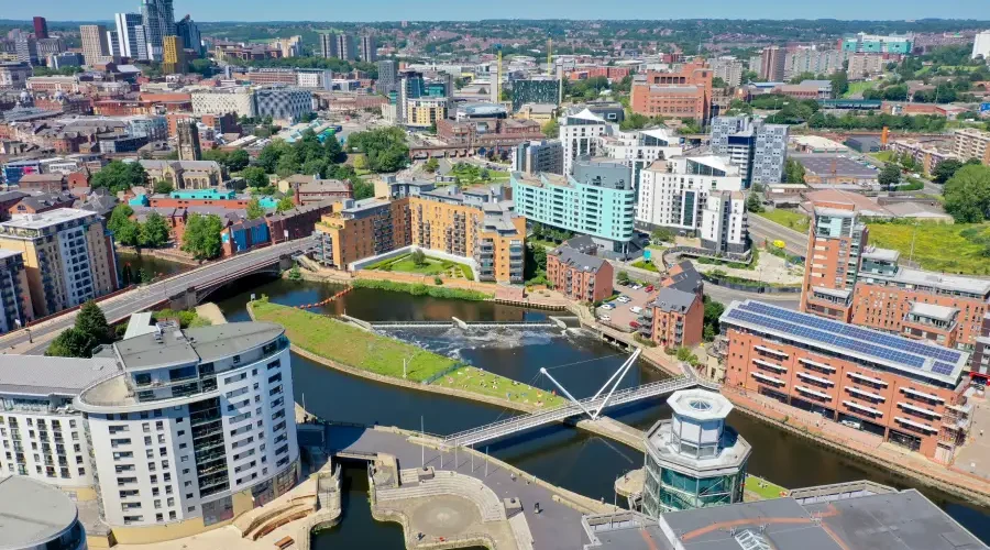 leeds city aerial view