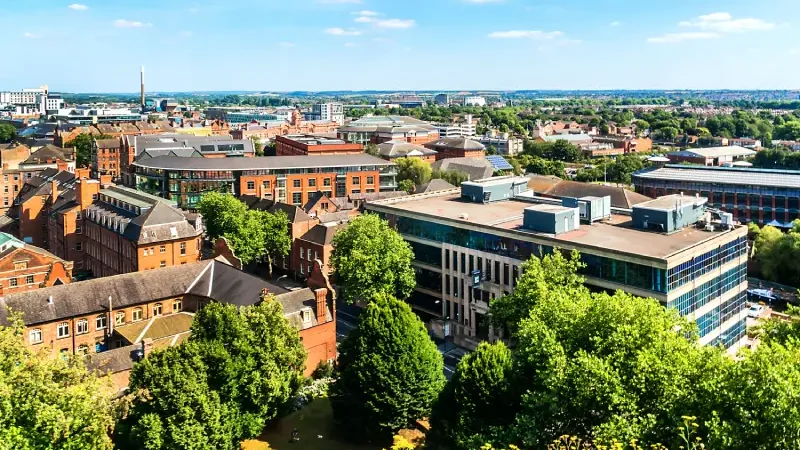 nottingham drone shot nottingham drone shot