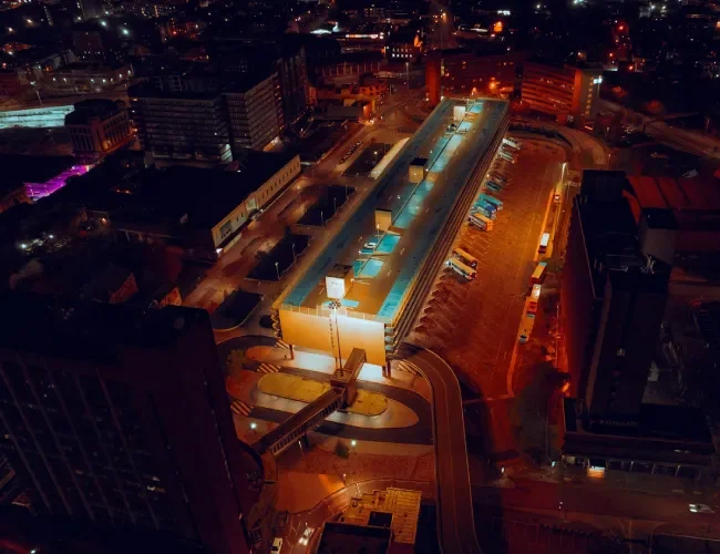 preston city night view preston city night view