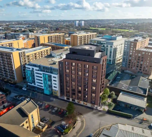 the one residences arial view cgi